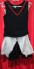 Adult Female Costumes to Hire - Can Can, Mexican, Spanish - (black & red) Top , skirt, bloomers - 3 pce